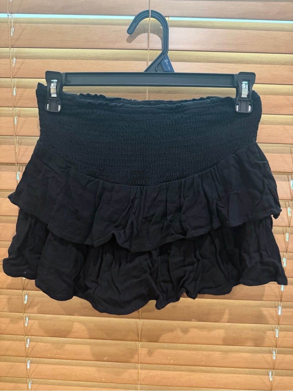 Black Tiered Ruffle Mini Skirt - girls